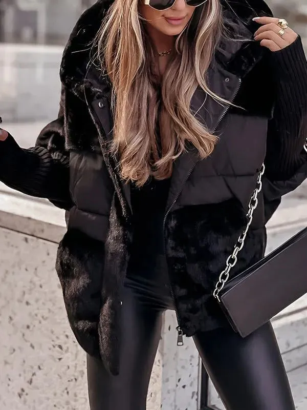 Lina™ | Doudoune oversize effet teddy