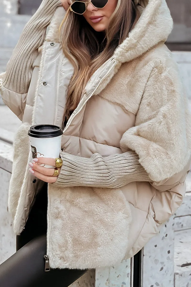 Lina™ | Doudoune oversize effet teddy