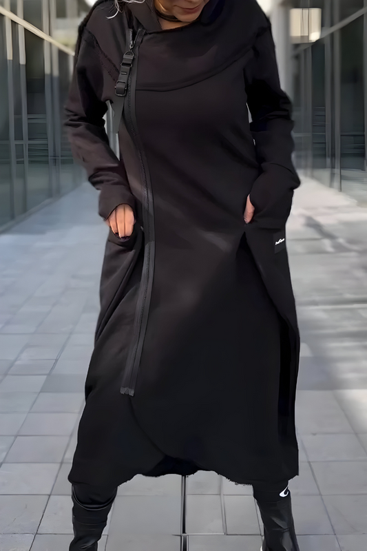 Estelle™ | Robe longue à capuche avec fermeture éclair