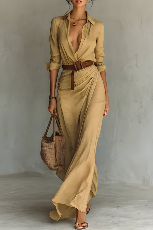 Julie™ | Robe portefeuille avec ceinture à la taille