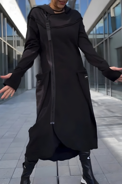 Estelle™ | Robe longue à capuche avec fermeture éclair