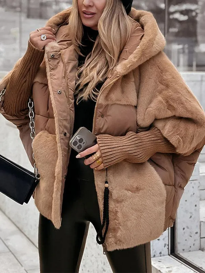 Lina™ | Doudoune oversize effet teddy