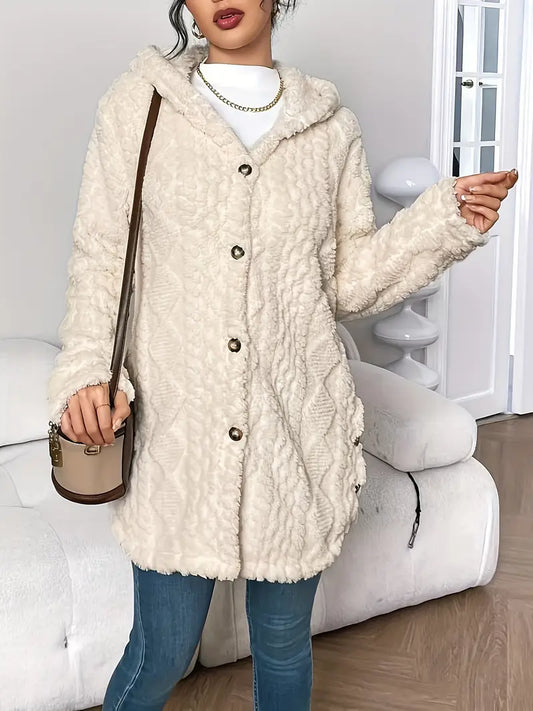 Lisa™ | Manteau teddy chaud à capuche