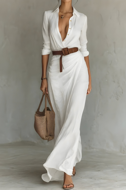 Julie™ | Robe portefeuille avec ceinture à la taille