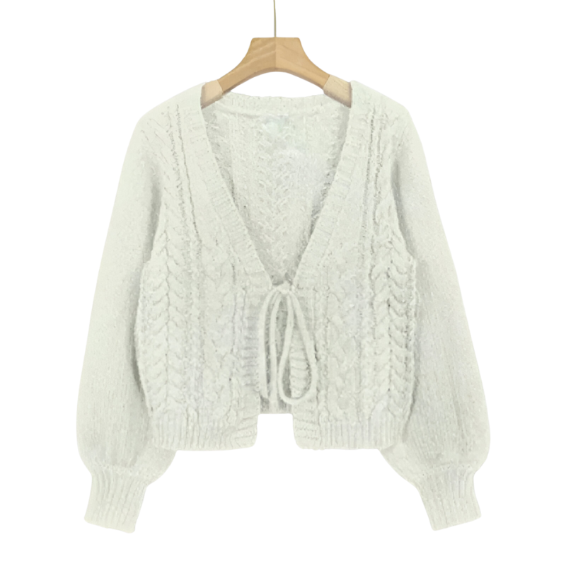 Sofia™ | Gilet en Maille avec Fermeture à Nœud