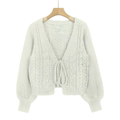 Sofia™ | Gilet en Maille avec Fermeture à Nœud