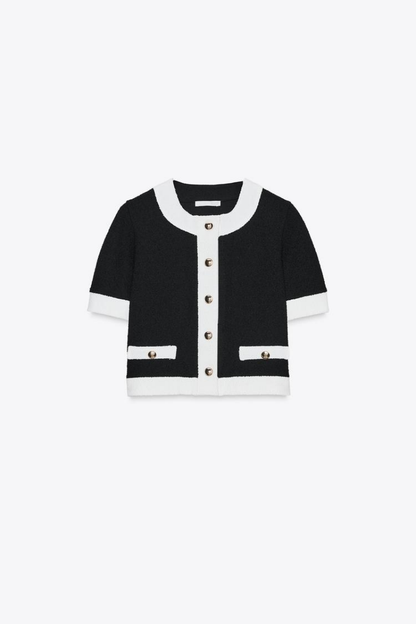 Sophia™ | Ensemble Élégant Noir et Blanc
