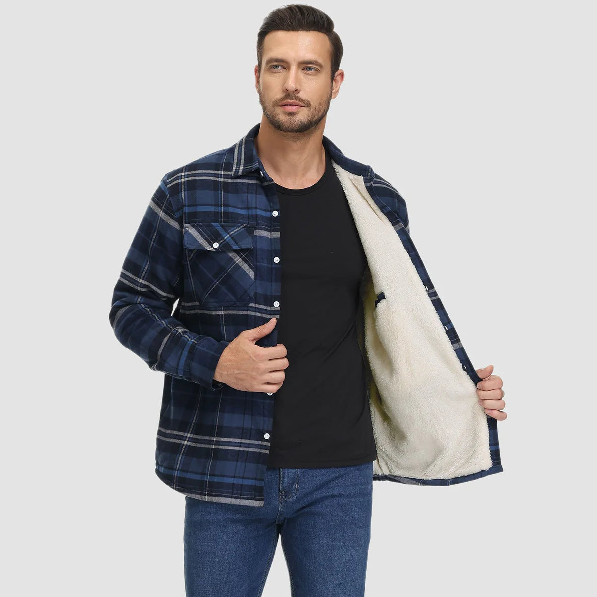 Arvid™ | Chemise-veste à carreaux doublée