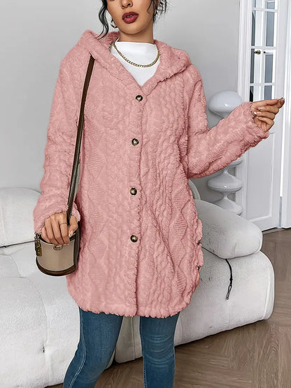 Lisa™ | Manteau teddy chaud à capuche