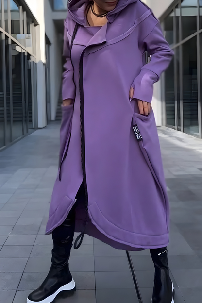 Estelle™ | Robe longue à capuche avec fermeture éclair