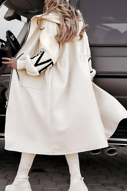 Felicia™ | Veste femme avec manches tricotées et capuche