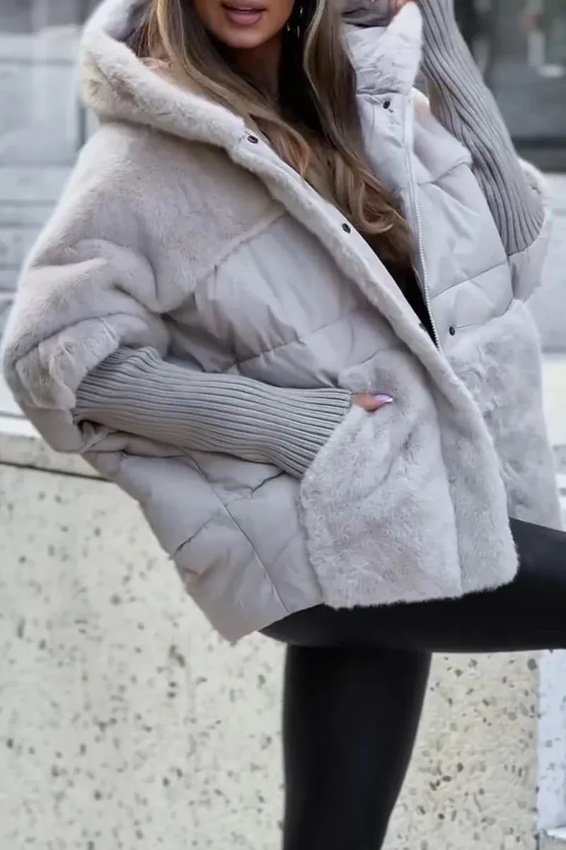 Lina™ | Doudoune oversize effet teddy