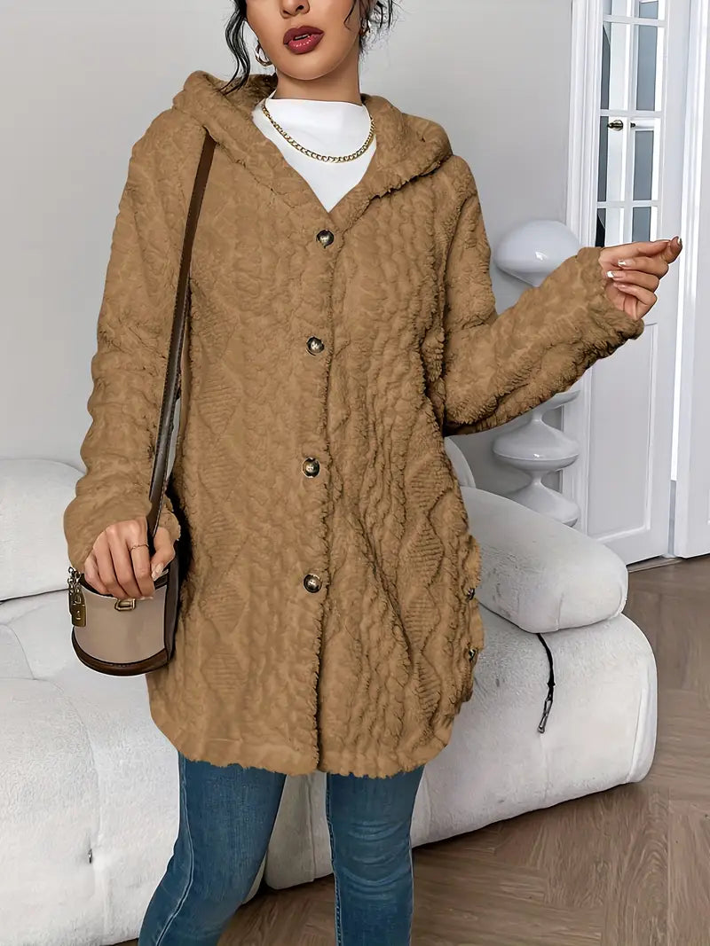 Lisa™ | Manteau teddy chaud à capuche