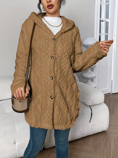 Lisa™ | Manteau teddy chaud à capuche