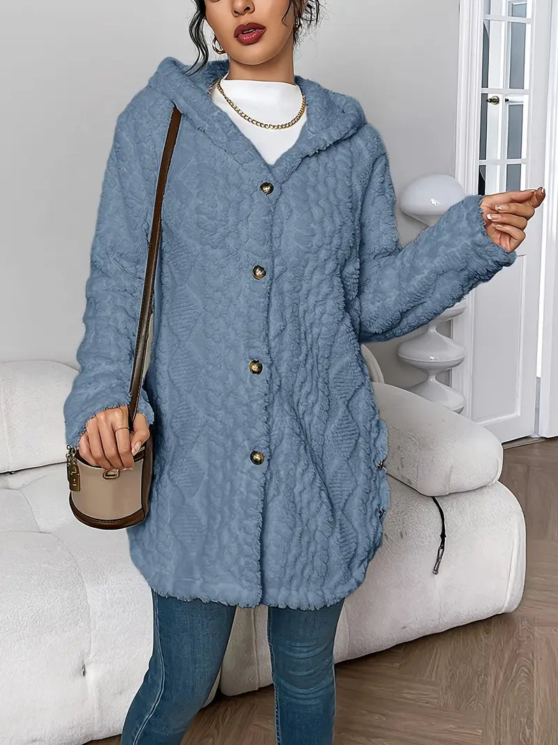 Lisa™ | Manteau teddy chaud à capuche