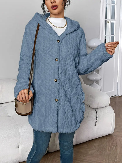 Lisa™ | Manteau teddy chaud à capuche