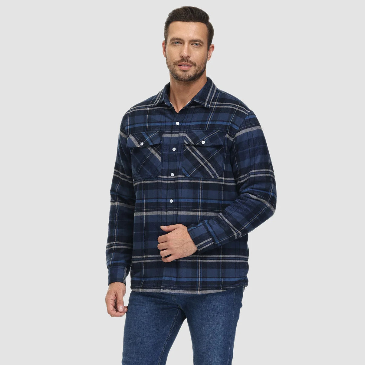 Arvid™ | Chemise-veste à carreaux doublée