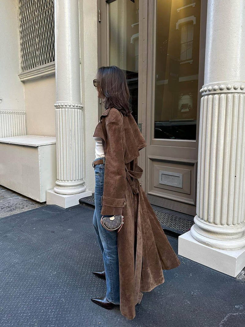 Frejas™ | Trench-coat en suédine imitation