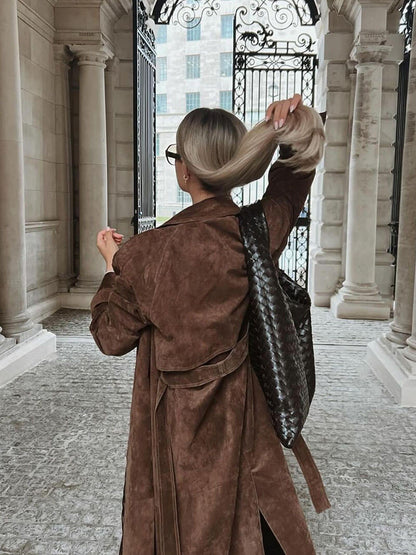 Frejas™ | Trench-coat en suédine imitation