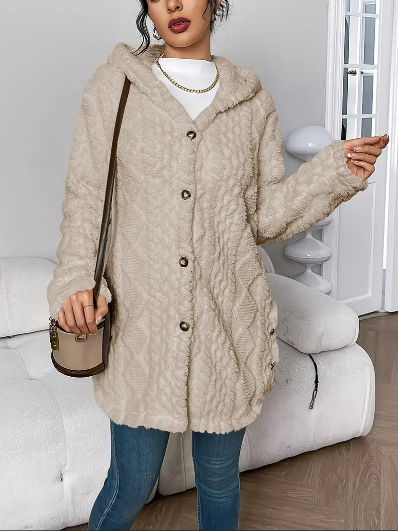 Lisa™ | Manteau teddy chaud à capuche