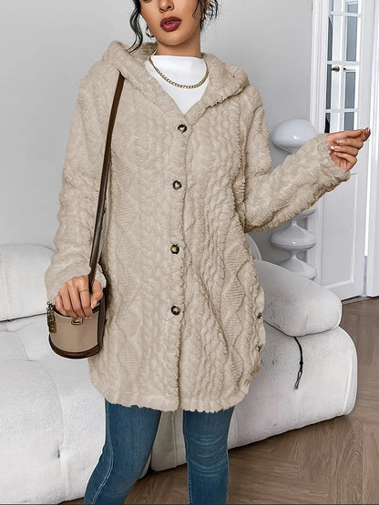 Lisa™ | Manteau teddy chaud à capuche