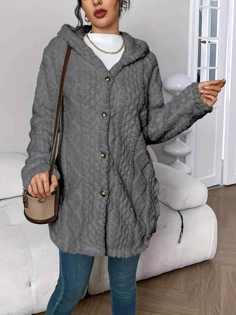 Lisa™ | Manteau teddy chaud à capuche