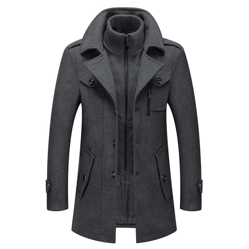 Bruno™ | Manteau D’Hiver Élégant Avec Fermeture Éclair & Boutons